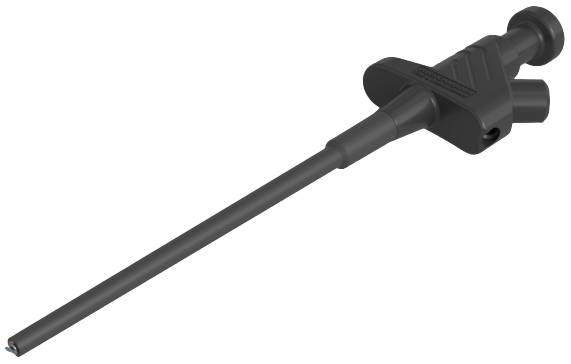 SKS Hirschmann KLEPS 30 sw Mini alligator clamp 4 mm jack connector Ohne Messkategorie Black