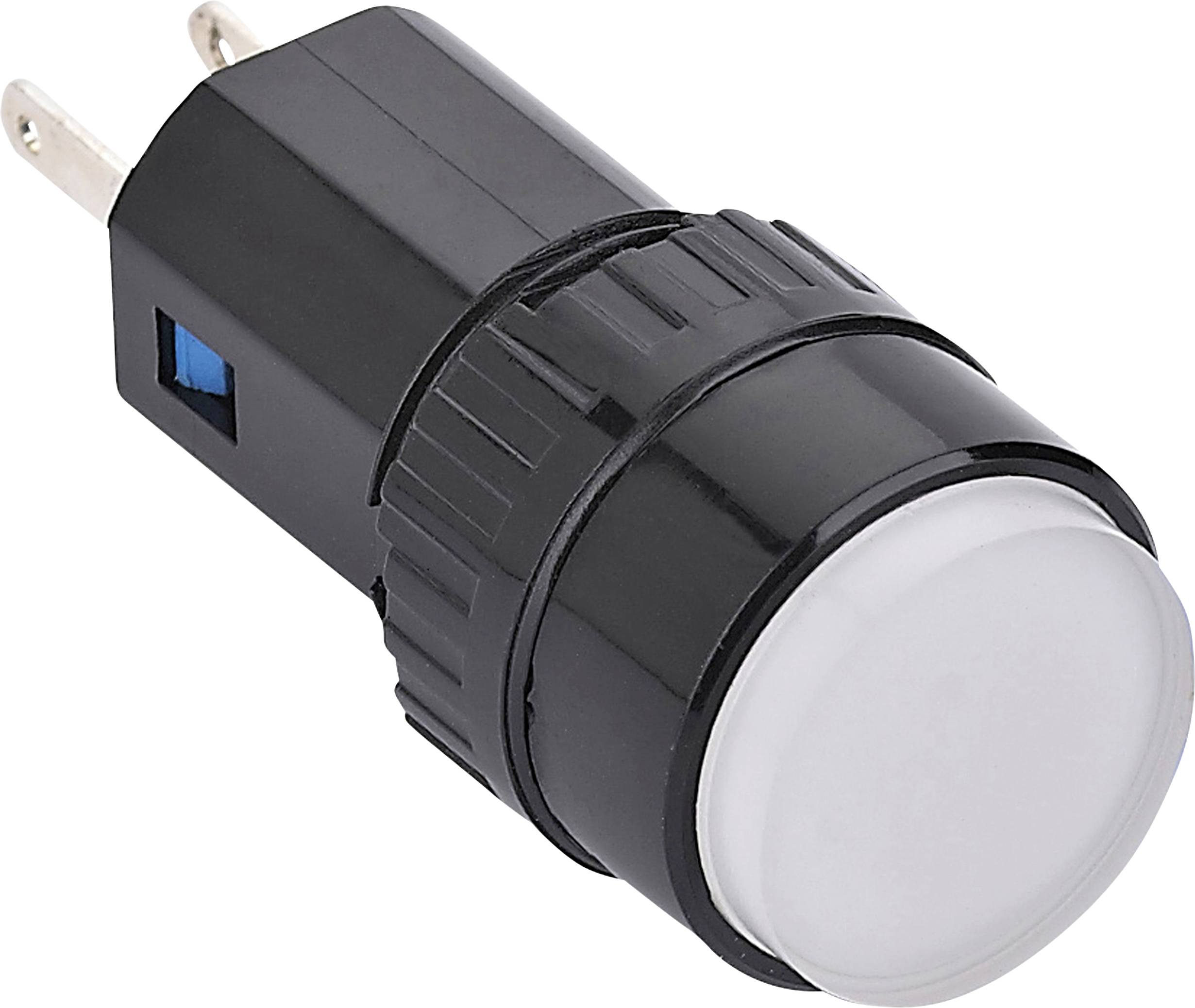 Black, round electrical adaptor plug with two metal pins, suitable for connection to a power socket.