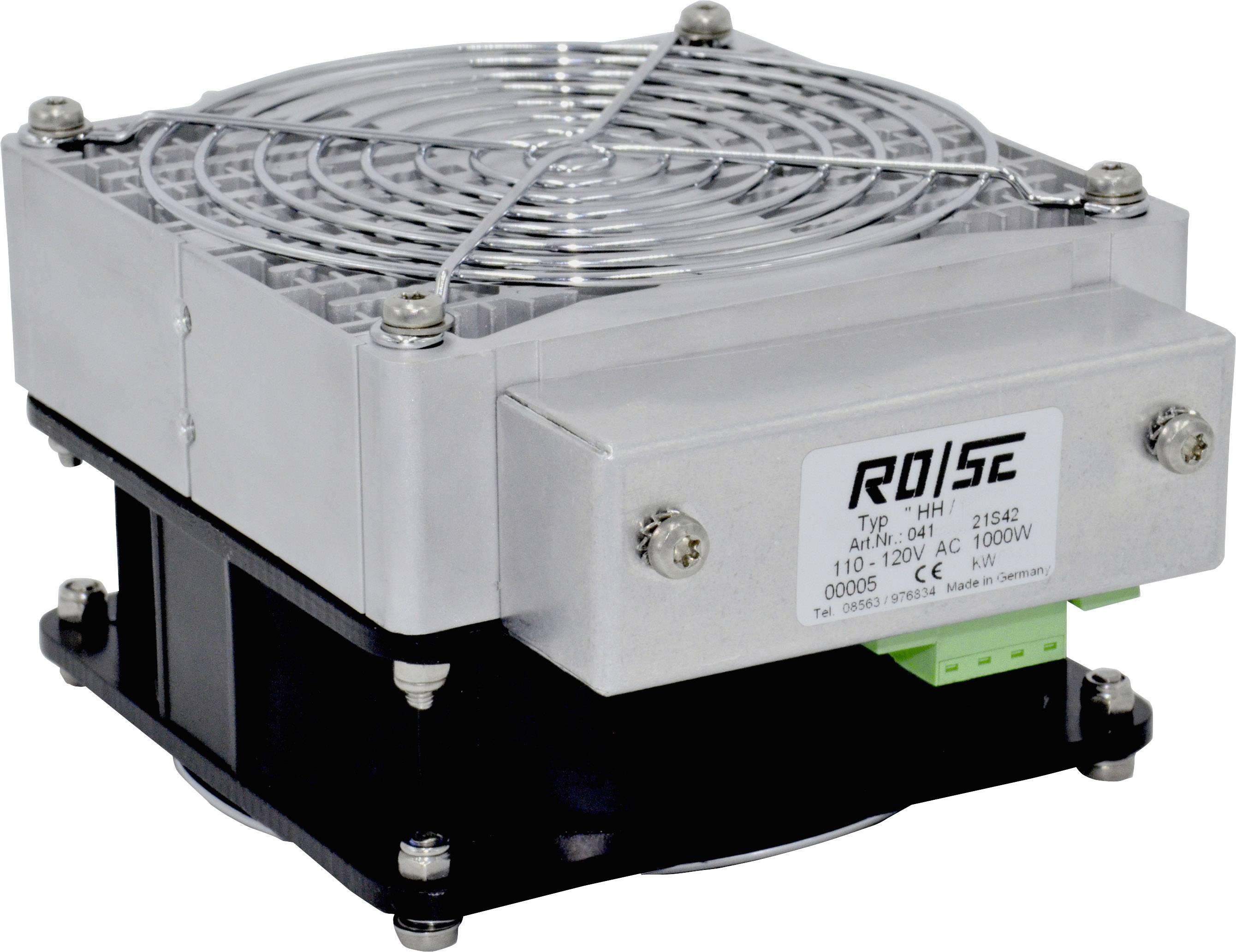 Rose LM Enclosure fan heater HHS1000 220 - 240 V AC 1000 W (L x W x H) 150 x 125 x 85 mm (without holder) 1 pc(s)