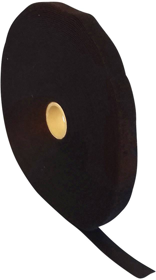 FASTECH® T0601099991125 Hook-and-loop tape for bundling Hook and loop pad (L x W) 25000 mm x 10 mm Black 25 m