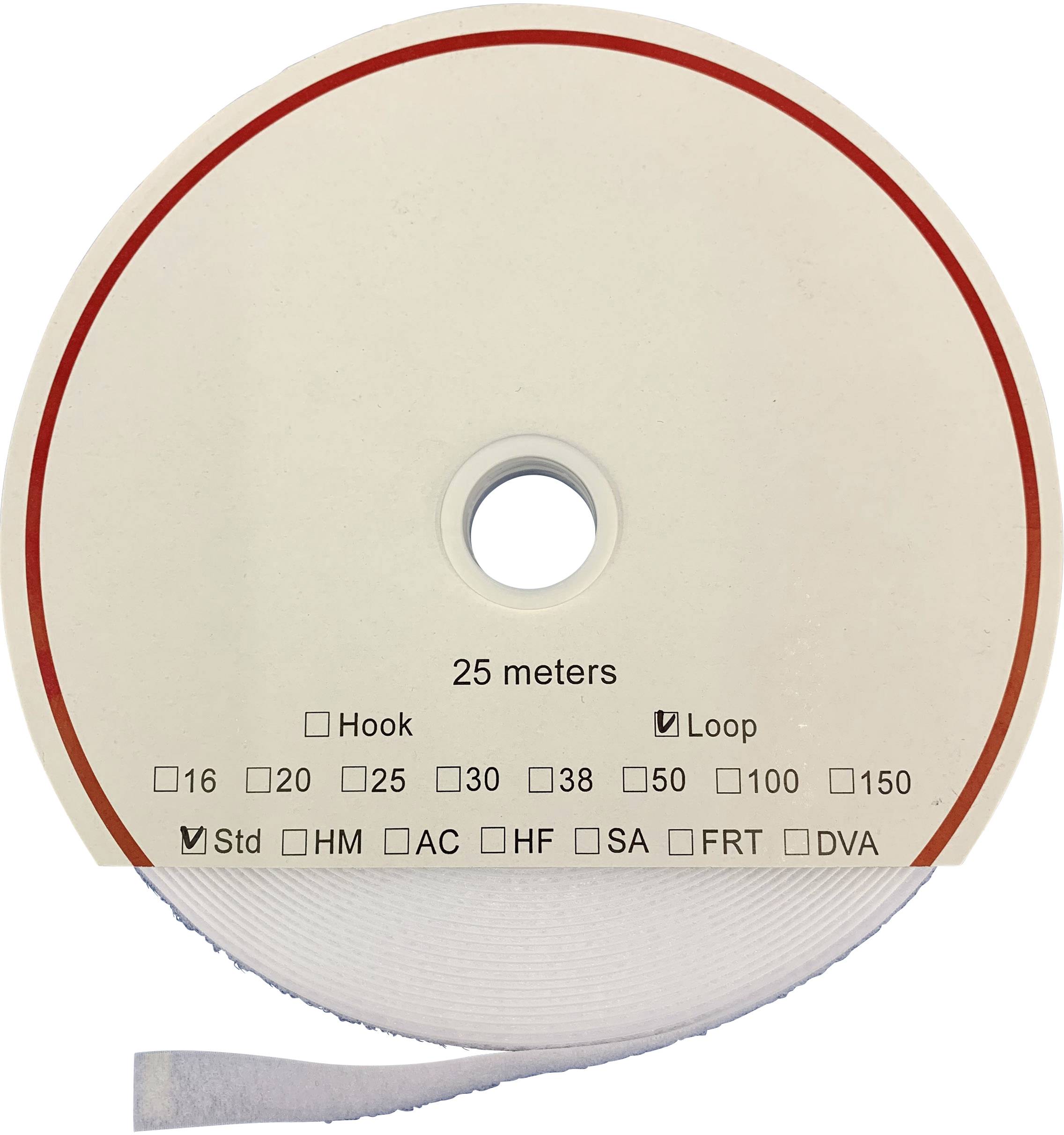 FASTECH® T0205000000325 Hook-and-loop tape stick-on (hot melt adhesive) Hook pad (L x W) 25000 mm x 50 mm White 25 m