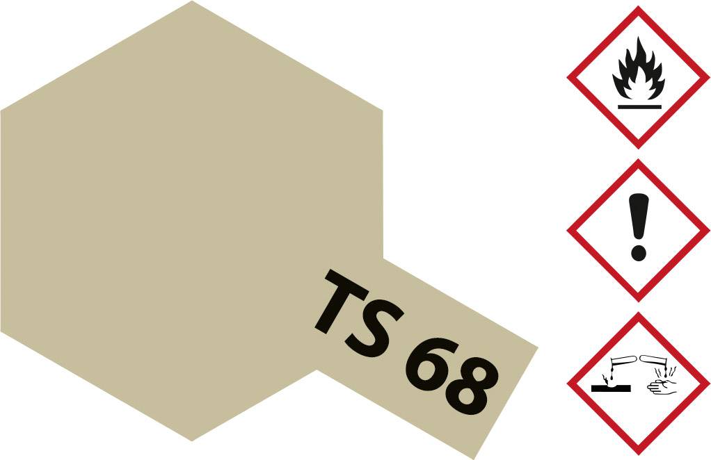 Hazardous substance labelling with three symbols: Flame for flammable, Exclamation mark for caution, Hand with liquid for corrosive.