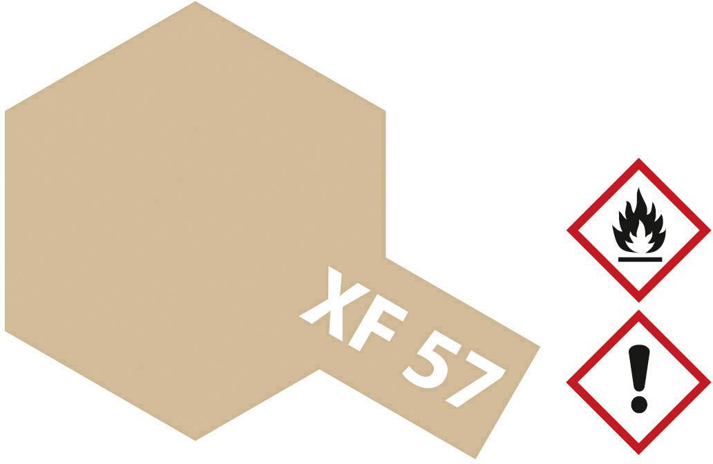 Hexagon with the inscription 'XF 57', alongside symbols for flammability and caution.