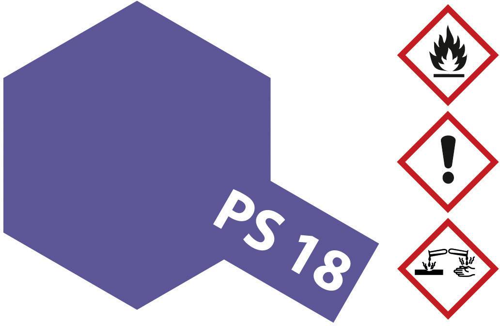 Blue hexagon with 'PS 18', alongside three hazard symbols: flame, exclamation mark, corrosive liquid. Indicators of chemical hazards.
