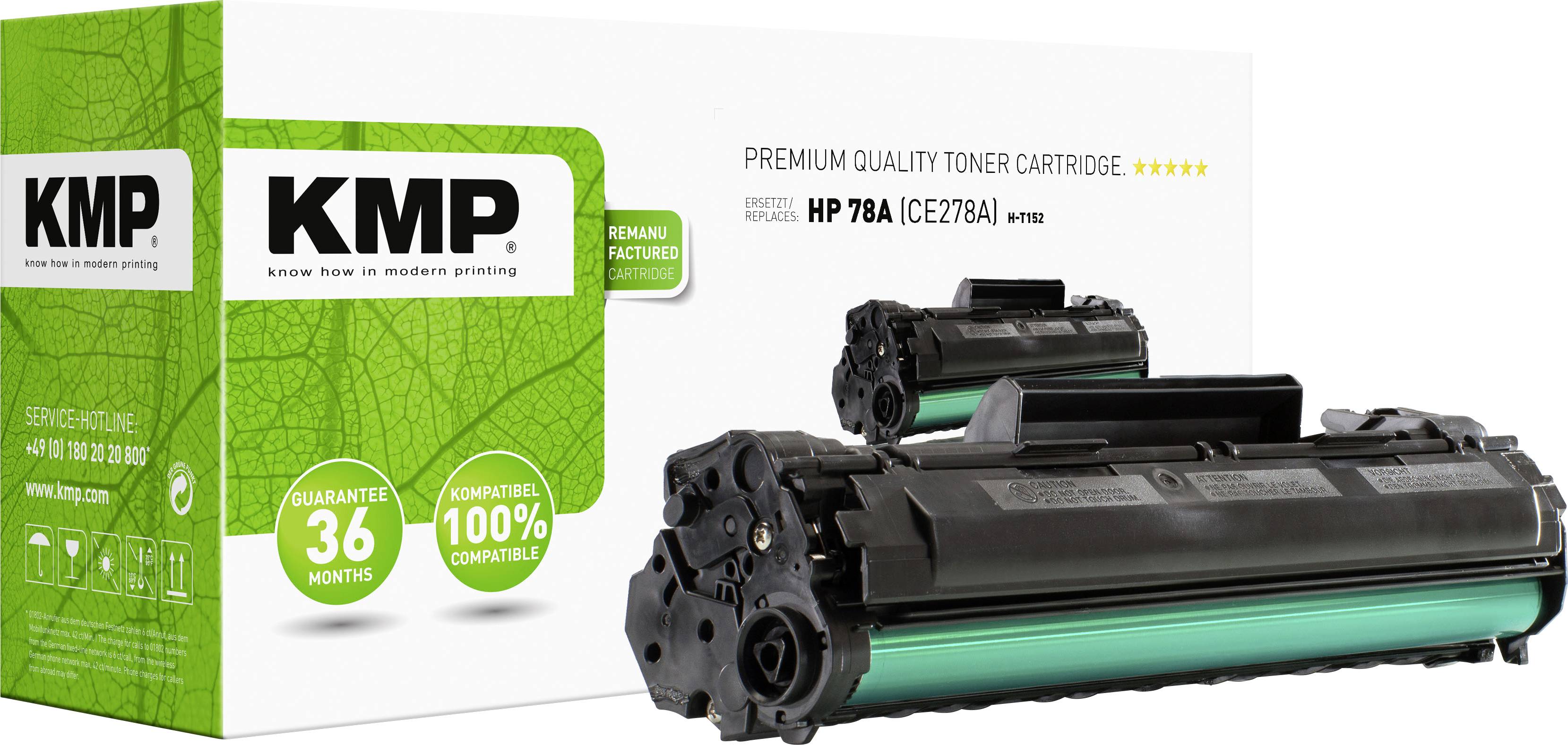 KMP Toner replaced HP 78A, CE278A Compatible Black 2100 Sides H-T152 1230,0000