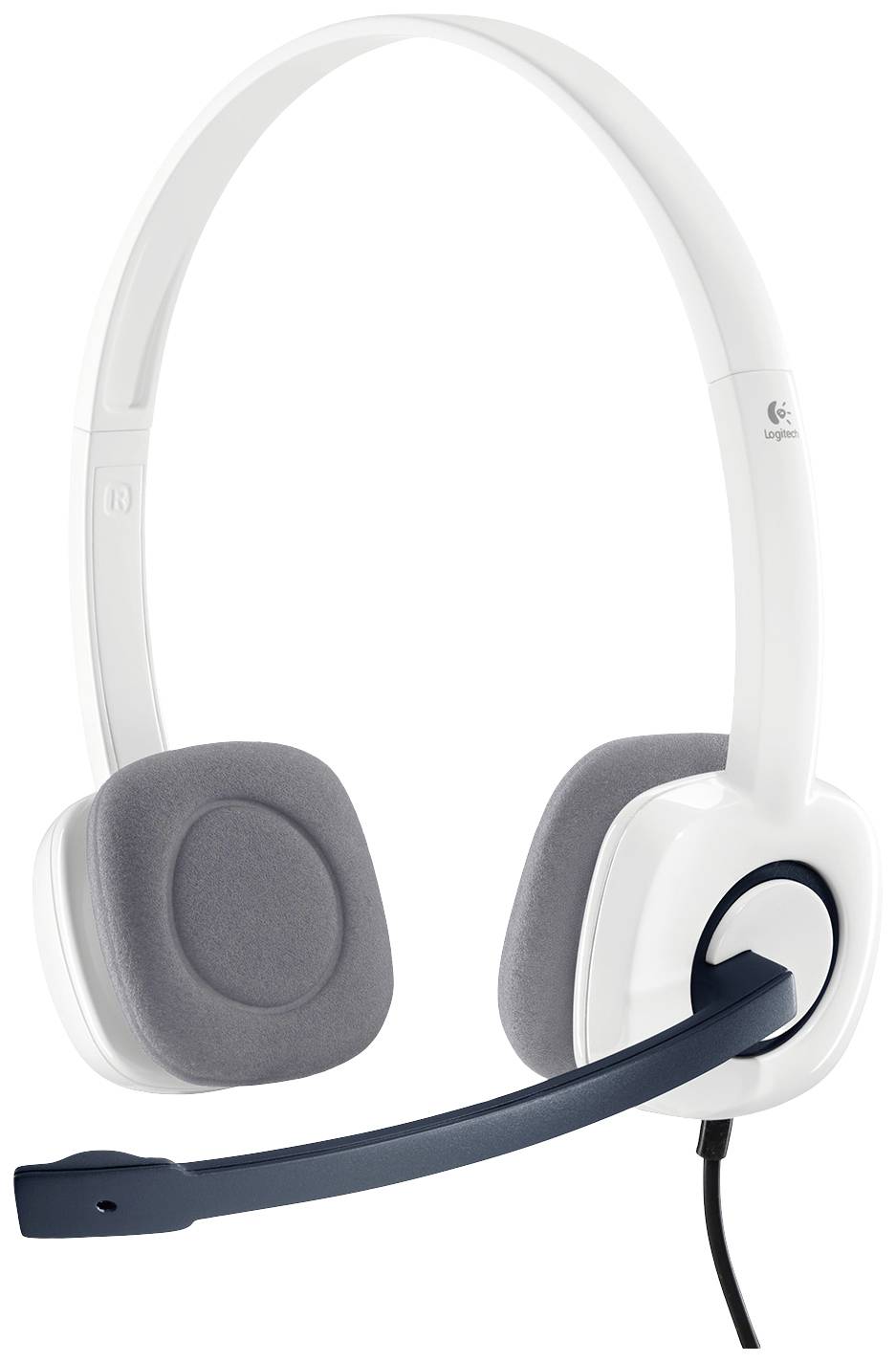 Logitech H150 On-ear headset Corded (1075100) Stereo White Microphone noise cancelling, Noise cancelling Volume control