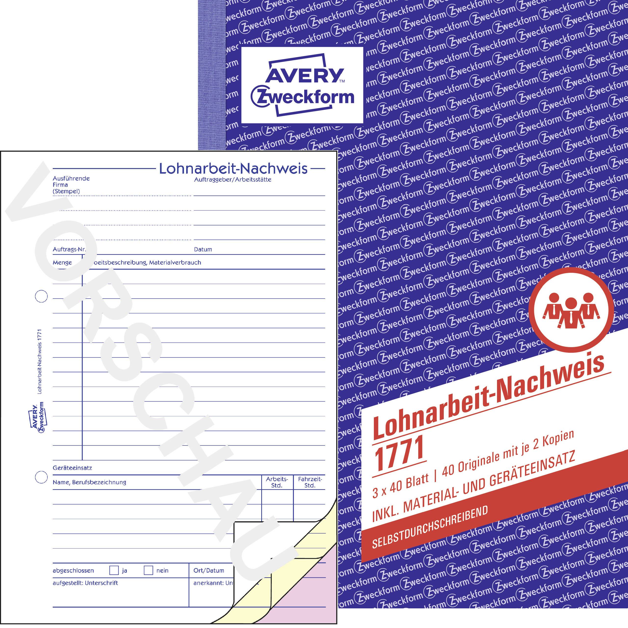 Avery-Zweckform Payment slip 1771 A5