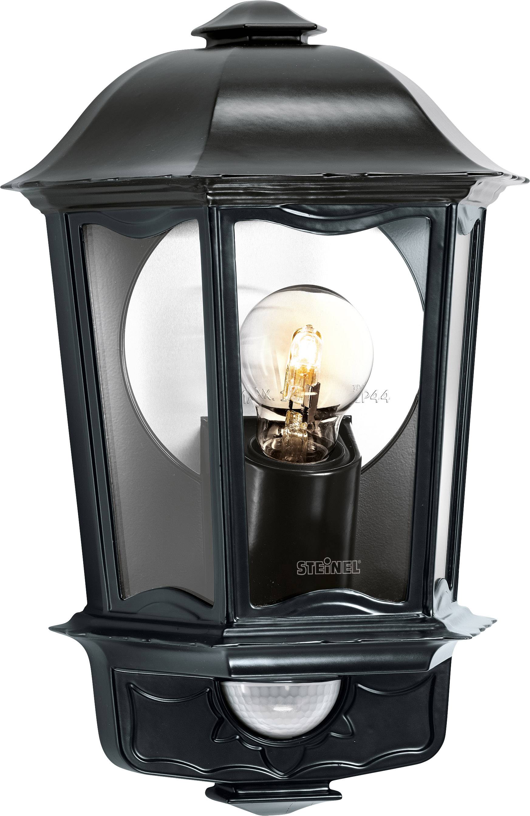 Steinel L 190 S 644413 Outdoor wall light (+ motion detector) Energy-saving bulb, LED (monochrome) E-27 100 W Black