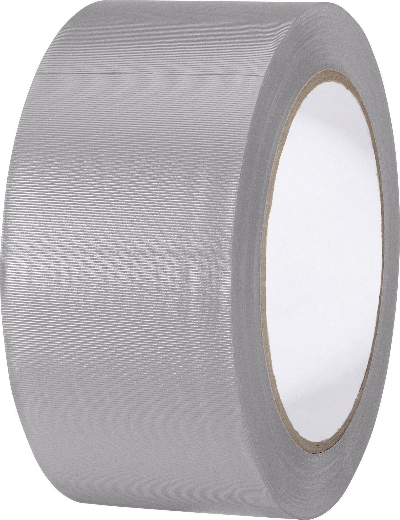 Grey, wide fabric adhesive tape on a roll, suitable for versatile repairs and applications.