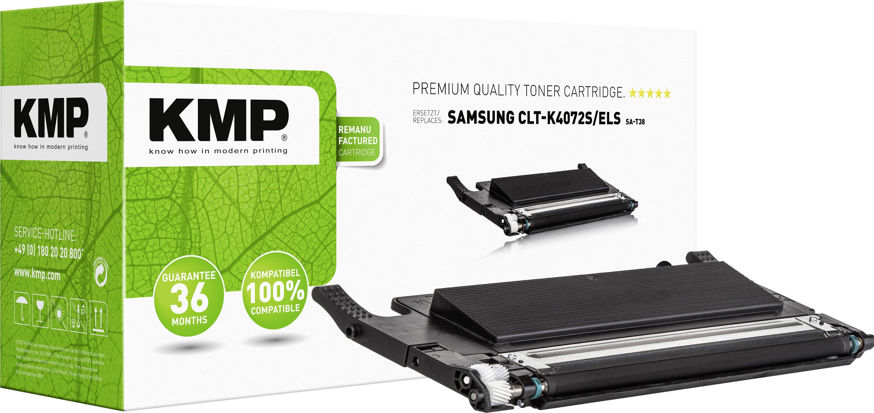 KMP Toner cartridge replaced Samsung CLT-K4072 Compatible Black 1500 Sides SA-T38