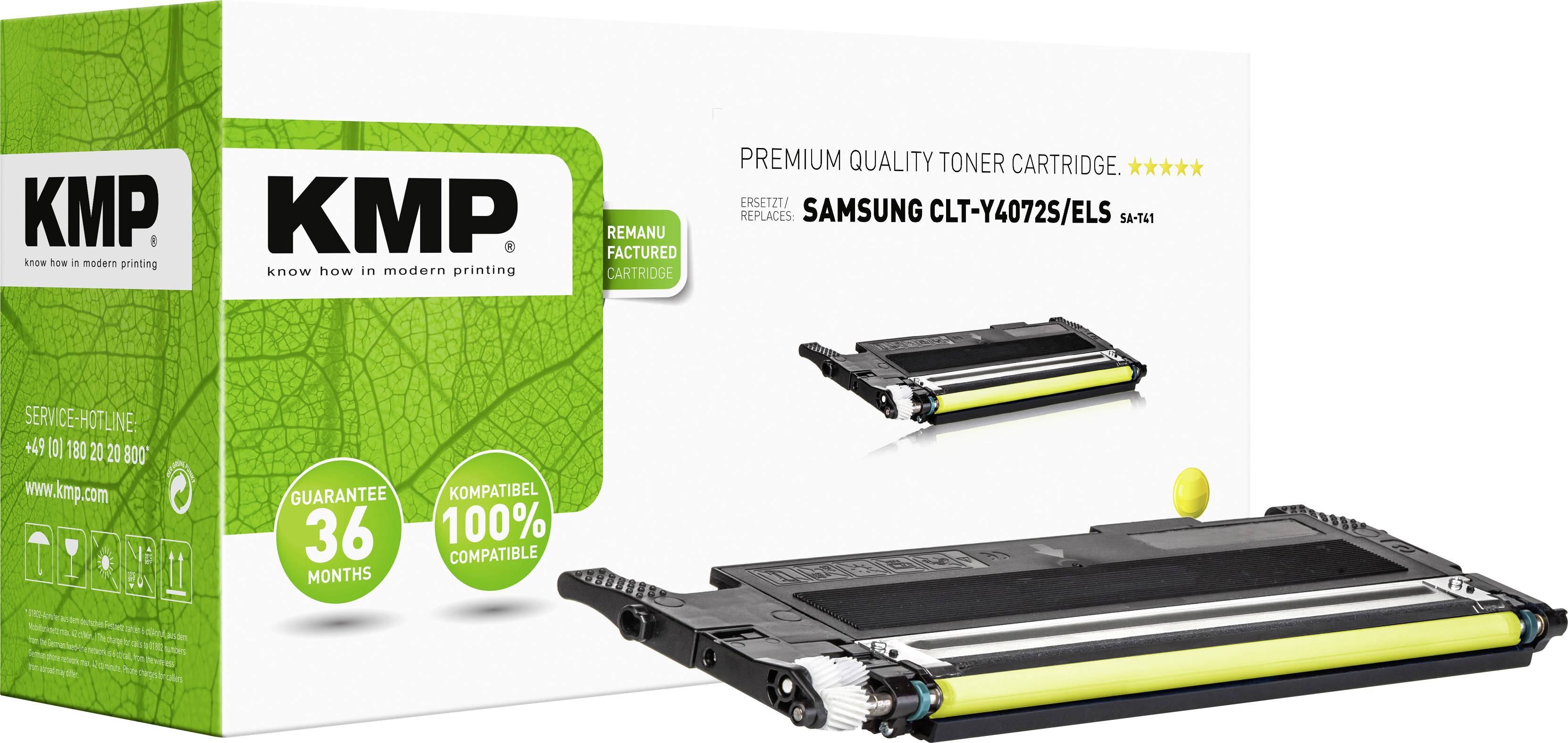 KMP Toner cartridge replaced Samsung CLT-Y4072 Compatible Yellow 1000 Sides SA-T41