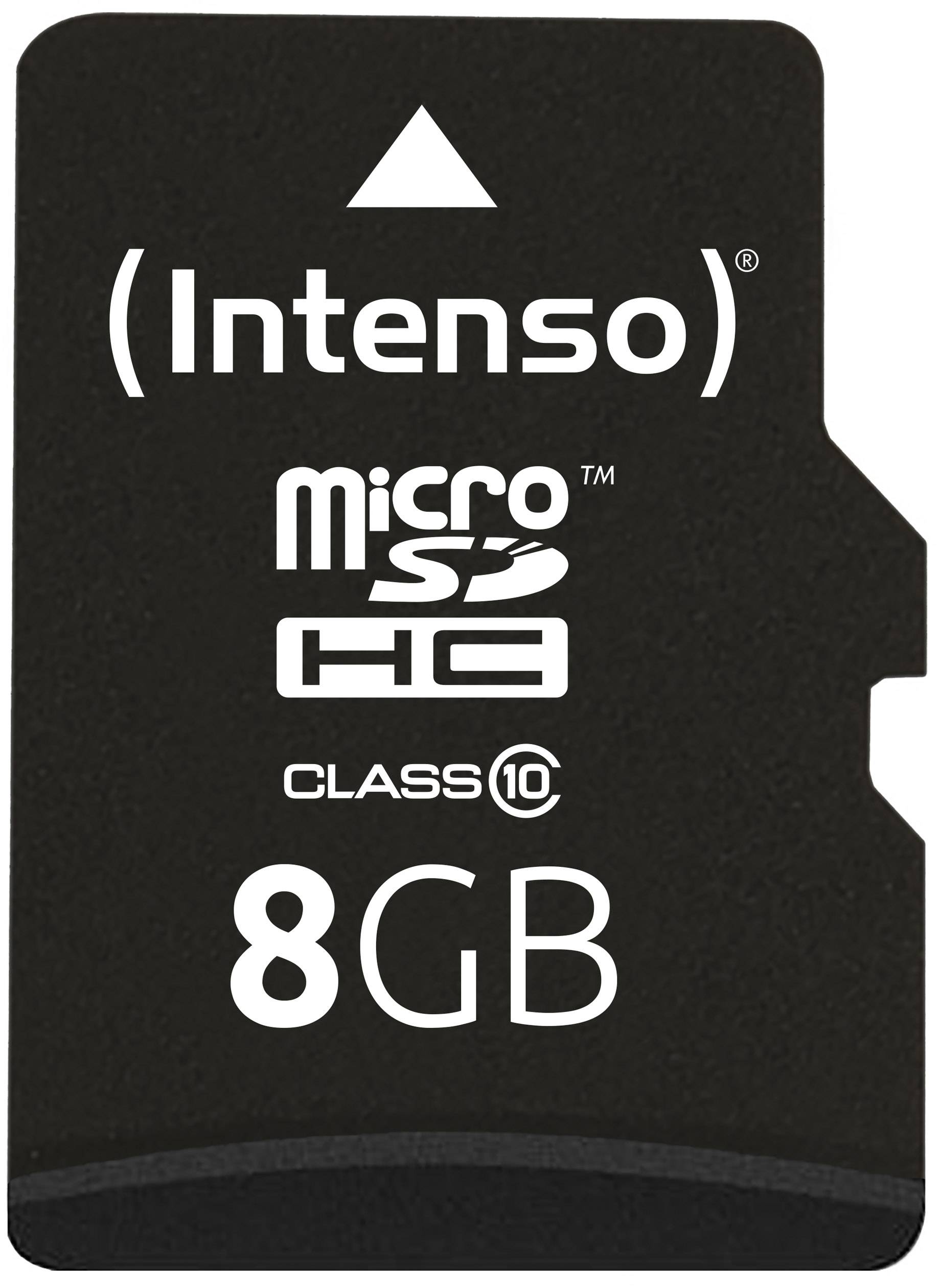 Intenso High Performance microSDHC card 8 GB Class 10 incl. SD adapter