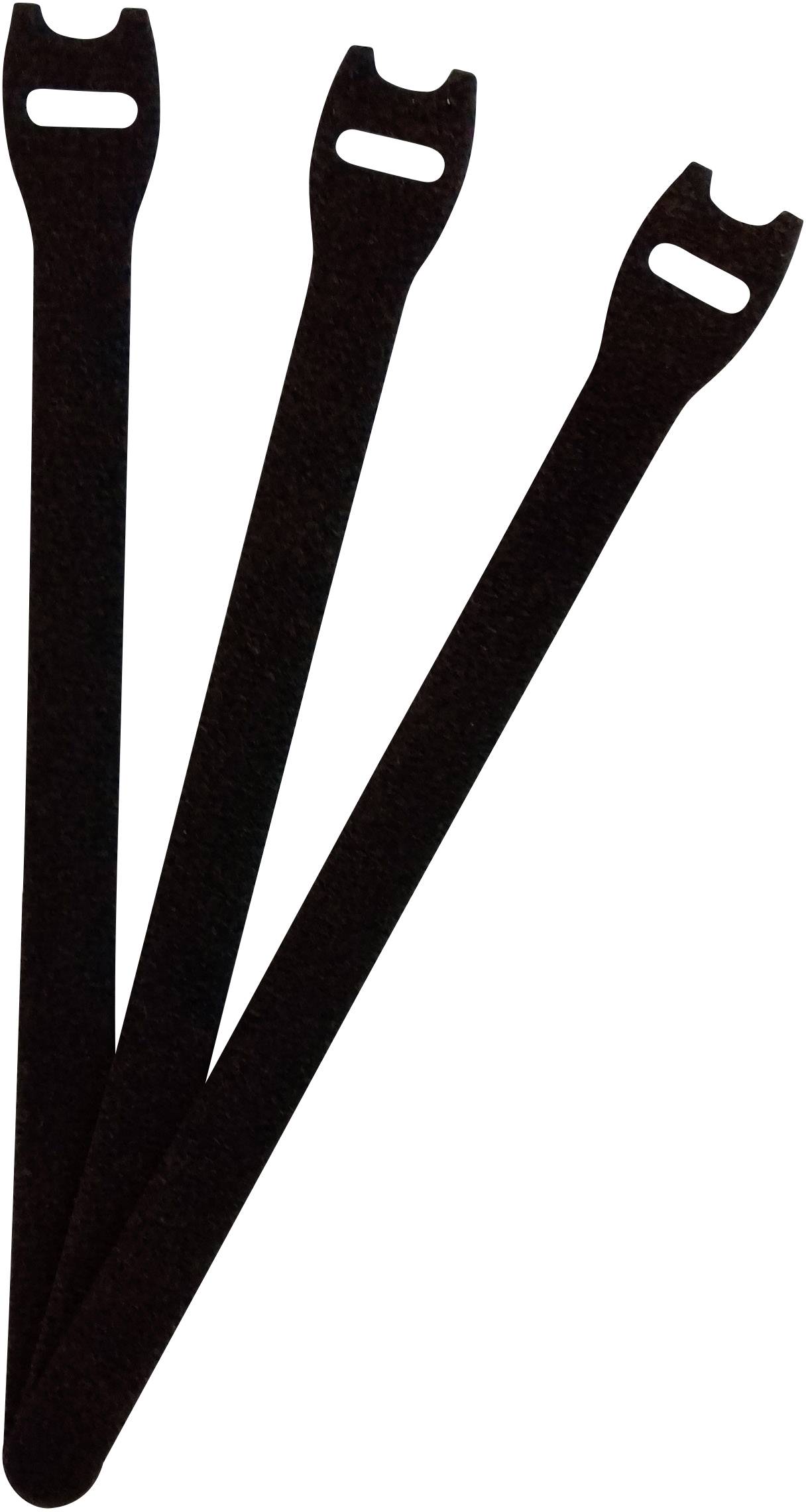 FASTECH® E1-2-330-B100 Hook-and-loop cable tie for bundling Hook and loop pad (L x W) 200 mm x 13 mm Black