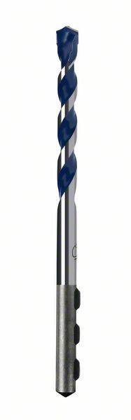 A single drill bit with spiral-shaped blades and a pointed end, suitable for drilling into various materials.