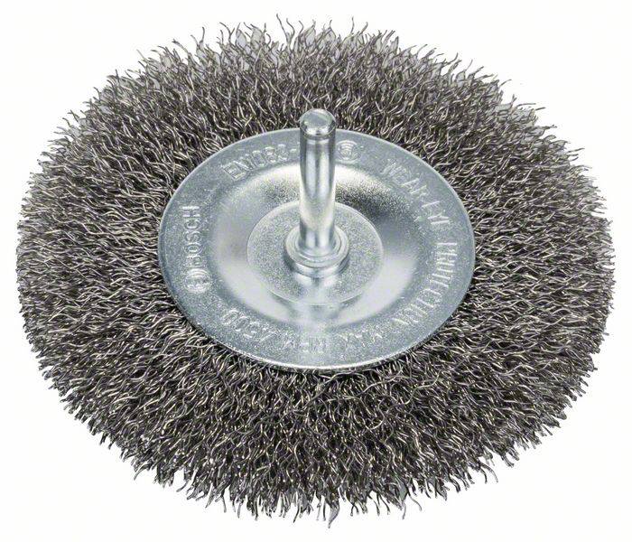 Bosch Accessories Disc brush 100 mm, 0.3 mm, 10 mm, 4500 rpm Shank diameter 6 mm 2608622124 1 pc(s)