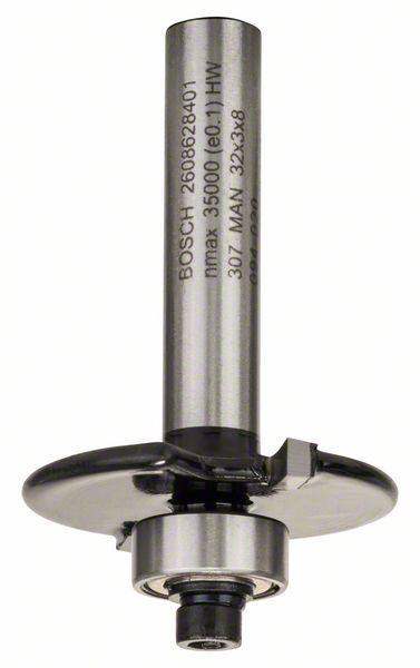 A milling tool with a cylindrical shank and cutting head, suitable for woodworking. Engraved numbers on the shank.
