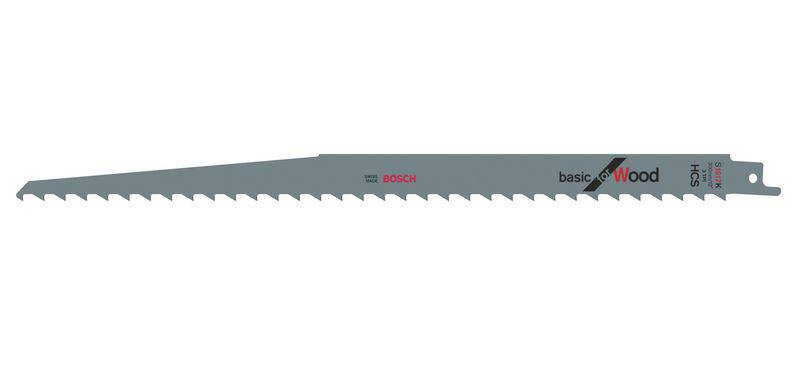 Bosch Accessories 2608650679 Sabre saw blade S 1617 K, Basic for wood, 5-pack Saw blade length 300 mm 5 pc(s)