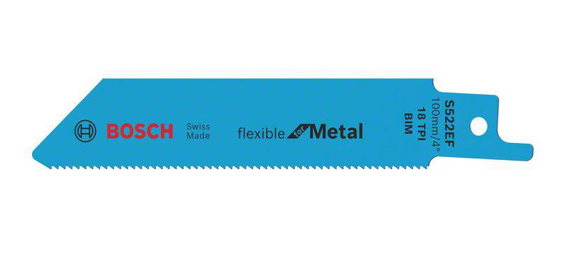 Bosch Accessories 2608657721 Sabre saw blade S 522 EF, flexible for metal, pack of 2 2 pc(s)
