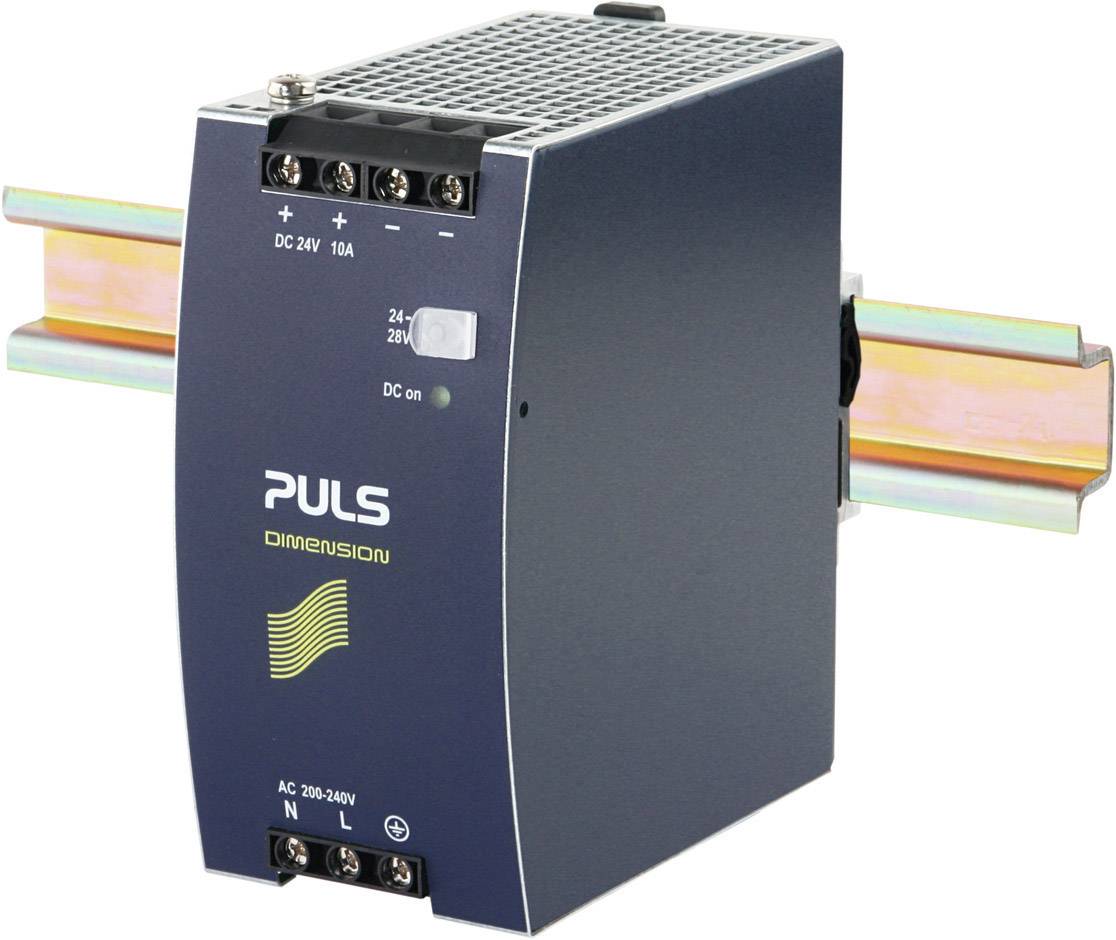 PULS CS10.244 Rail mounted PSU (DIN) 24 V DC 10 A 240 W No. of outputs:1 x Content 1 pc(s)