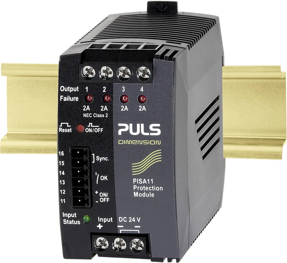 PULS PISA11.402 Overvoltage/overcurrent protector 24 V DC 2 A No. of outputs:4 x Content 1 pc(s)