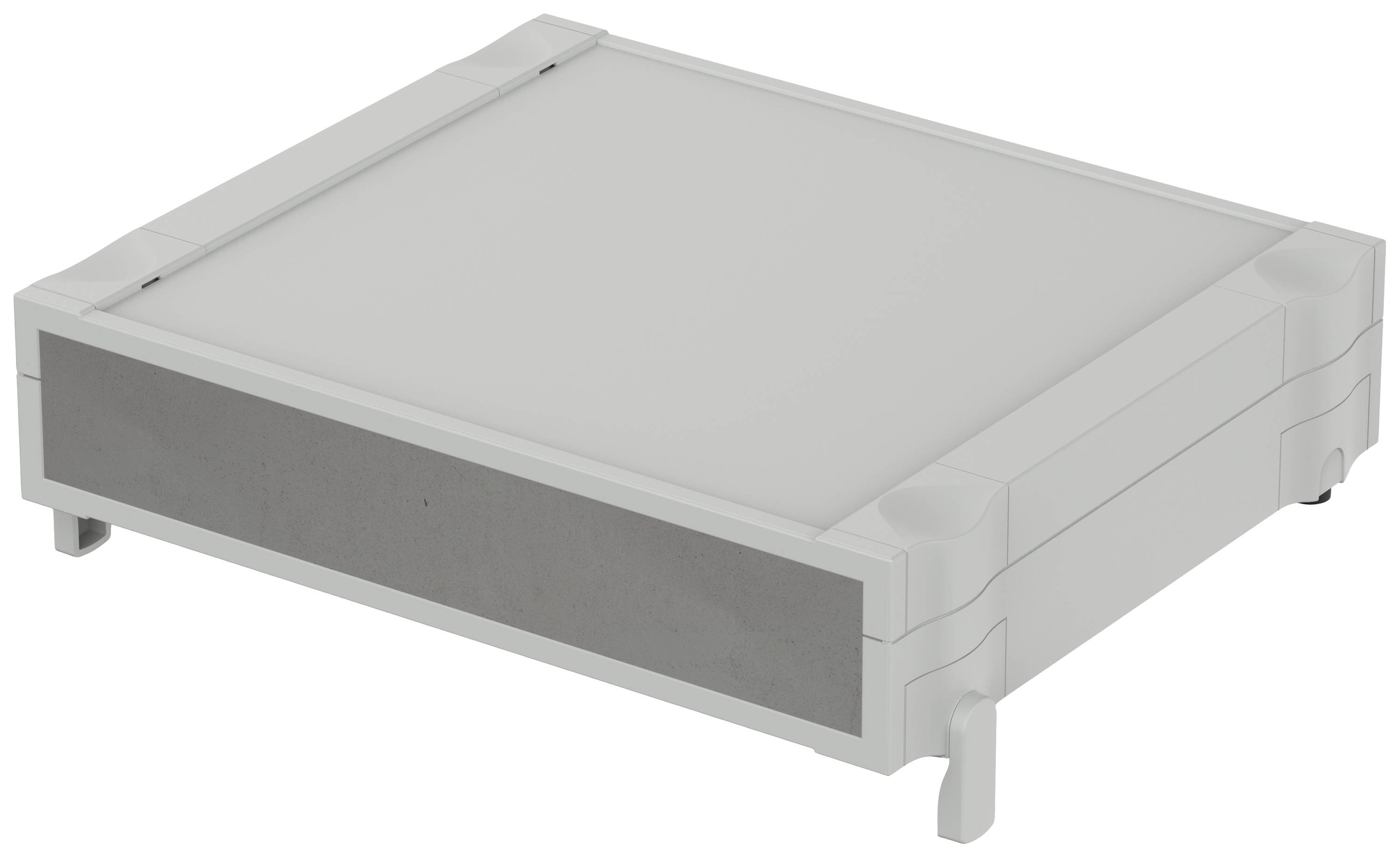 Bopla BOTEGO BO 62609 Desktop case (L x W x H) 256.9 x 307.35 x 65.2 mm Acrylonitrile butadiene styrene Grey-white (RAL 7035)