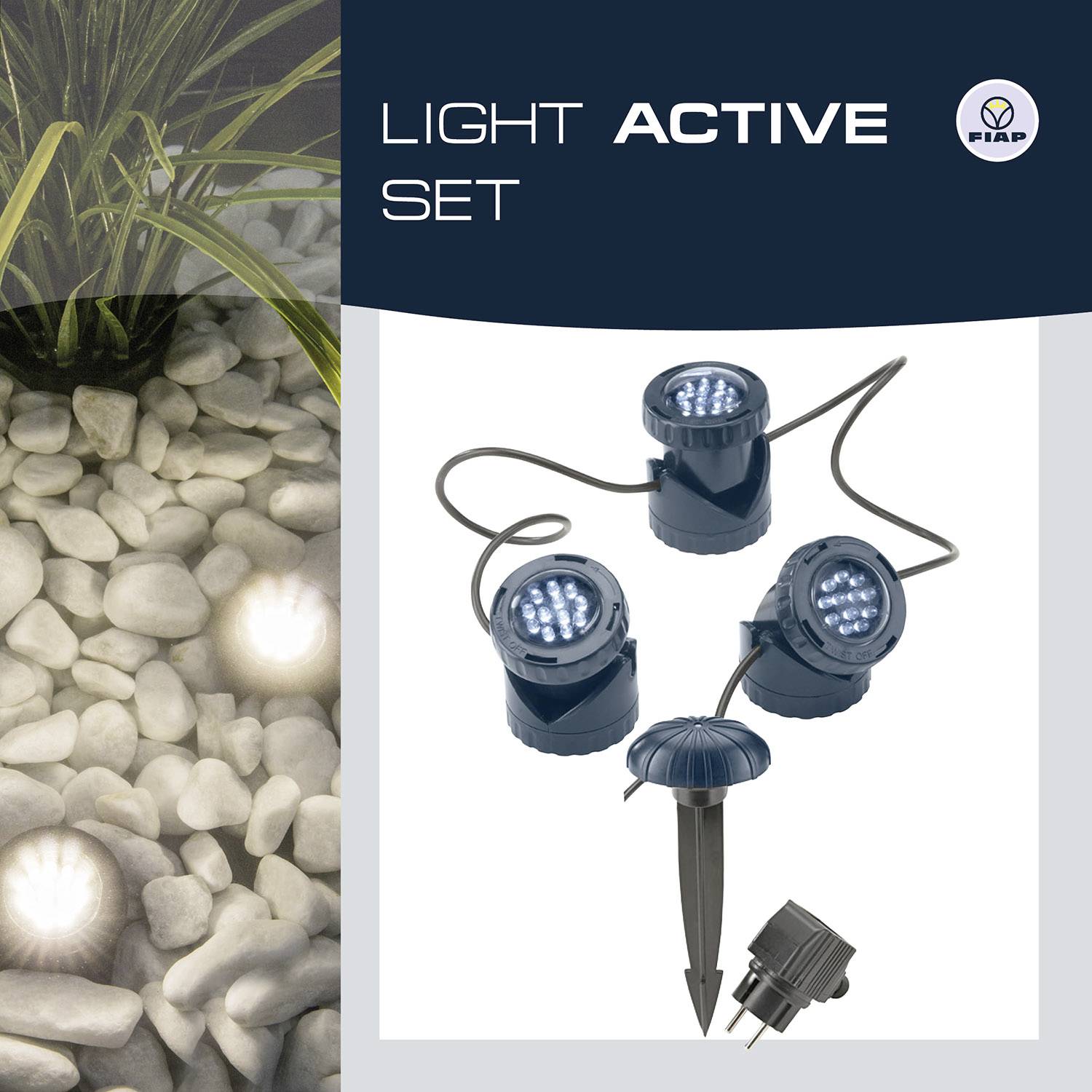 FIAP 3210 Pond lighting 3-piece set LED (monochrome) Dark blue