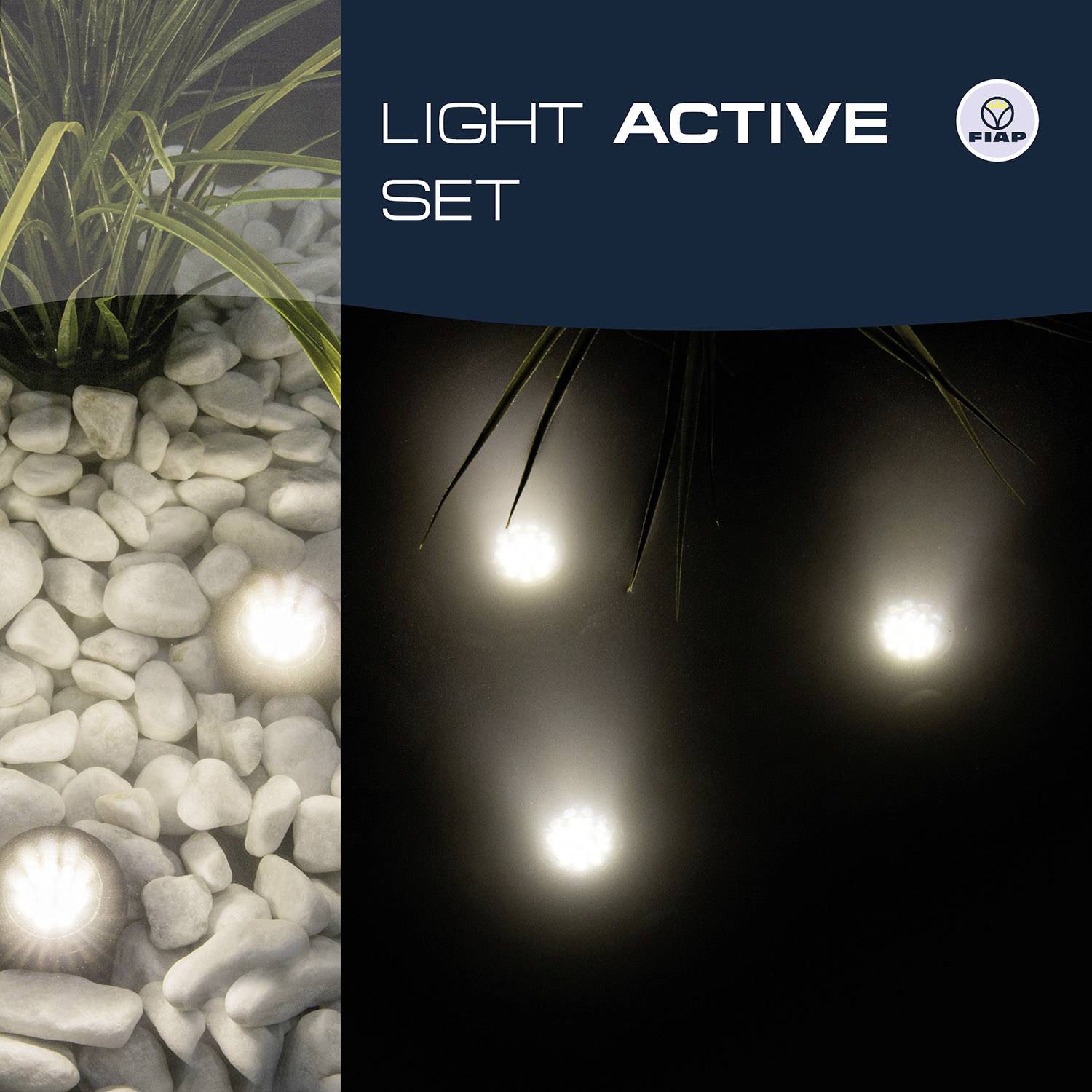 FIAP 3210 Pond lighting 3-piece set LED (monochrome) Dark blue