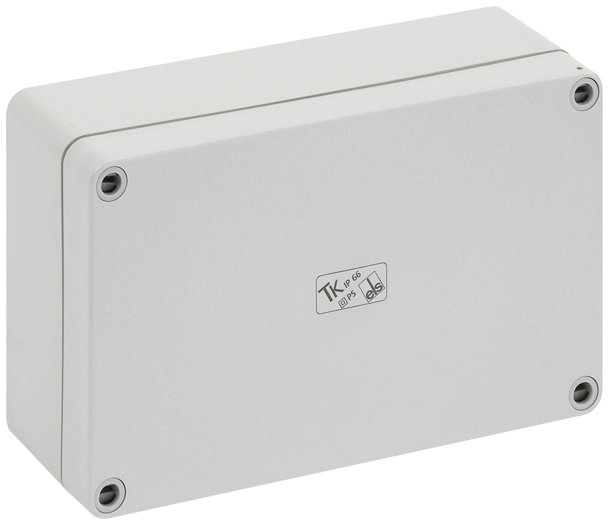 Rectangular grey enclosure with four mounting screws at the corners. 'TK 66' printed on the front side.