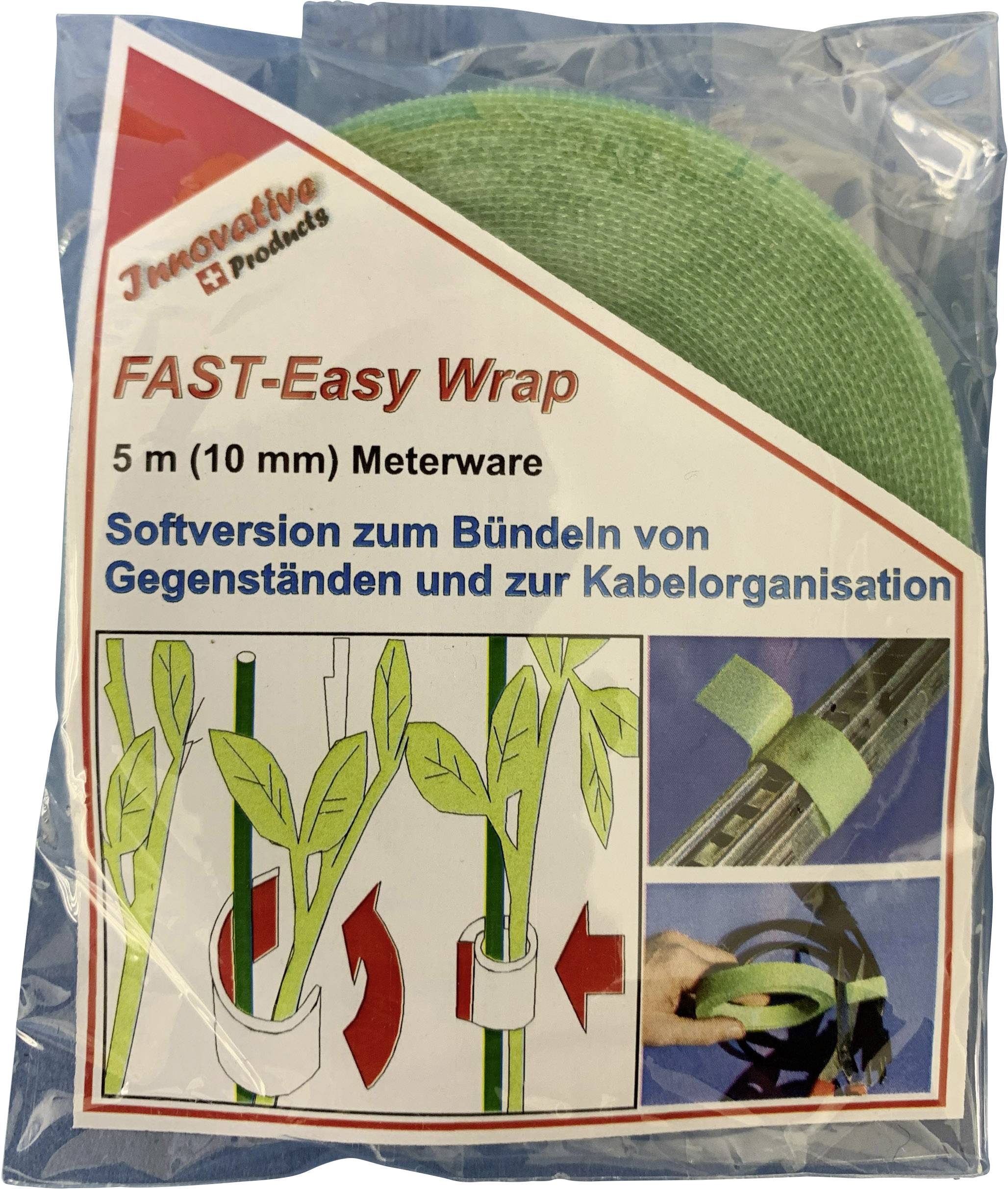 FASTECH® 701-322-Bag Hook-and-loop tape for houseplants and garden Hook and loop pad (L x W) 5000 mm x 10 mm Green 5 m