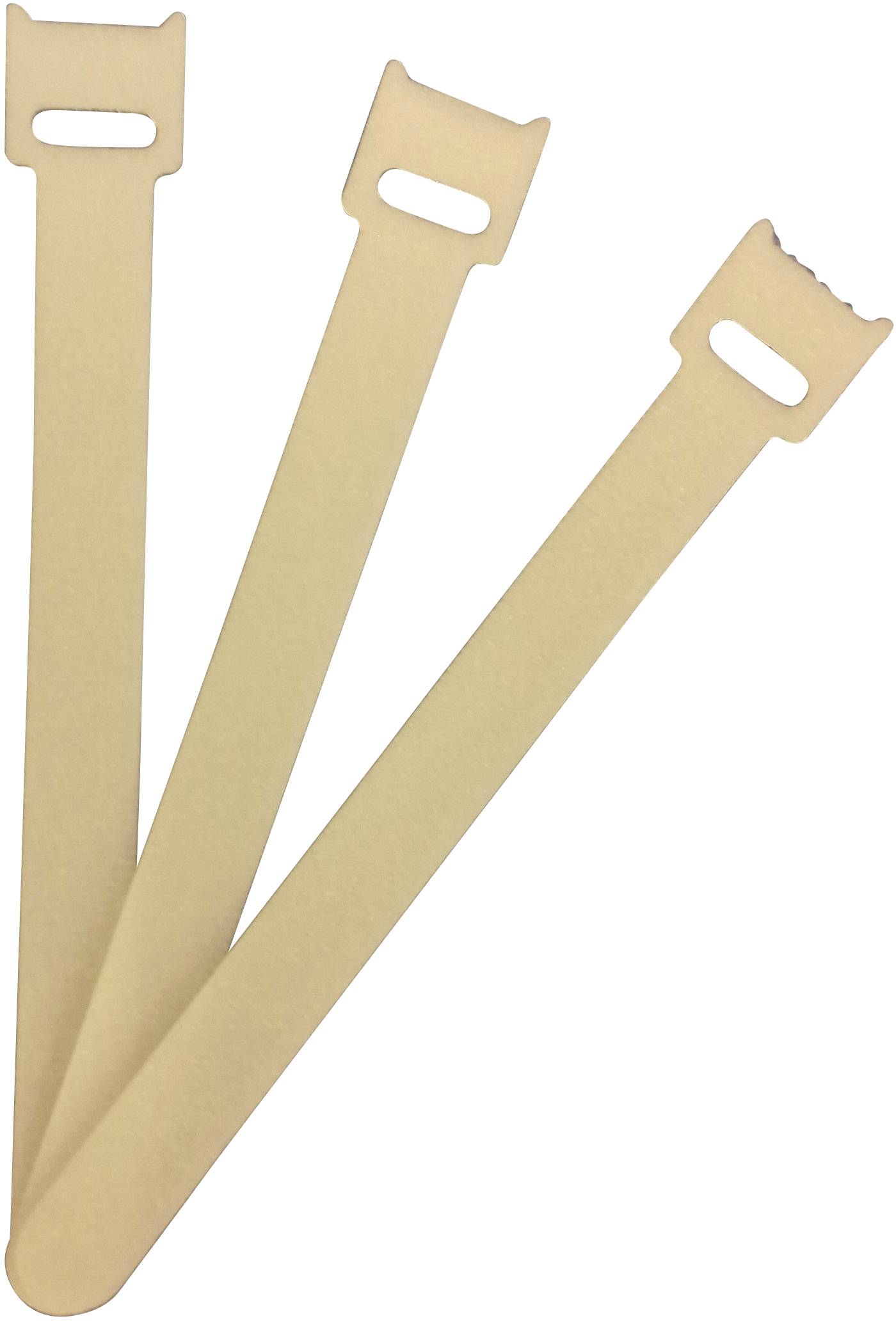 FASTECH® ETK-3-150-0000 Hook-and-loop cable tie for bundling Hook and loop pad (L x W) 150 mm x 13 mm White
