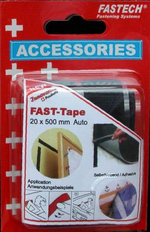 FASTECH® 908-330 Hook-and-loop tape stick-on (hot melt adhesive) Hook and loop pad (L x W) 500 mm x 20 mm Black 1 Pair
