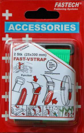 FASTECH® 688-656 Hook-and-loop tape with strap Hook and loop pad (L x W) 300 mm x 25 mm Green 2 pc(s)