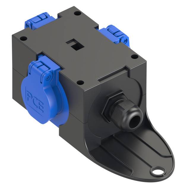 PCE 9430406 3x Socket splitter Black, Blue