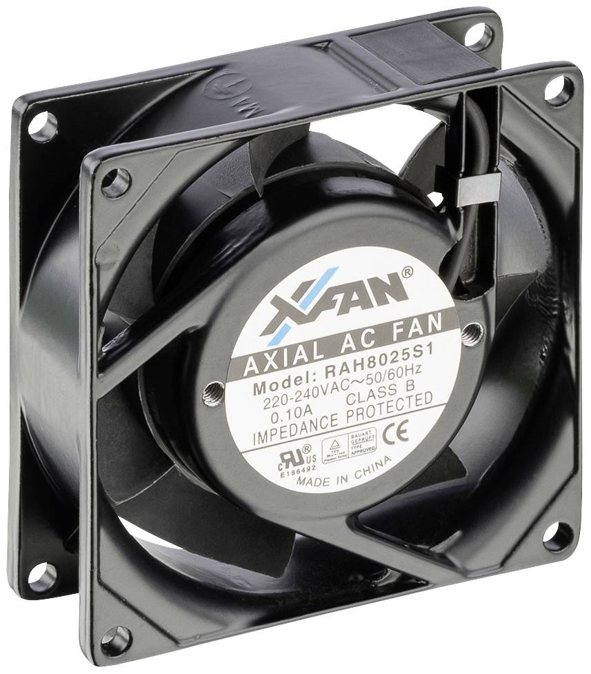 X-Fan RAH8025S1 Axial fan 230 V AC 24 m³/h (L x W x H) 80 x 80 x 25 mm
