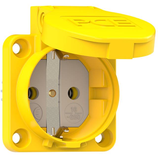 PCE 105-0ew Add-on socket IP44 Yellow