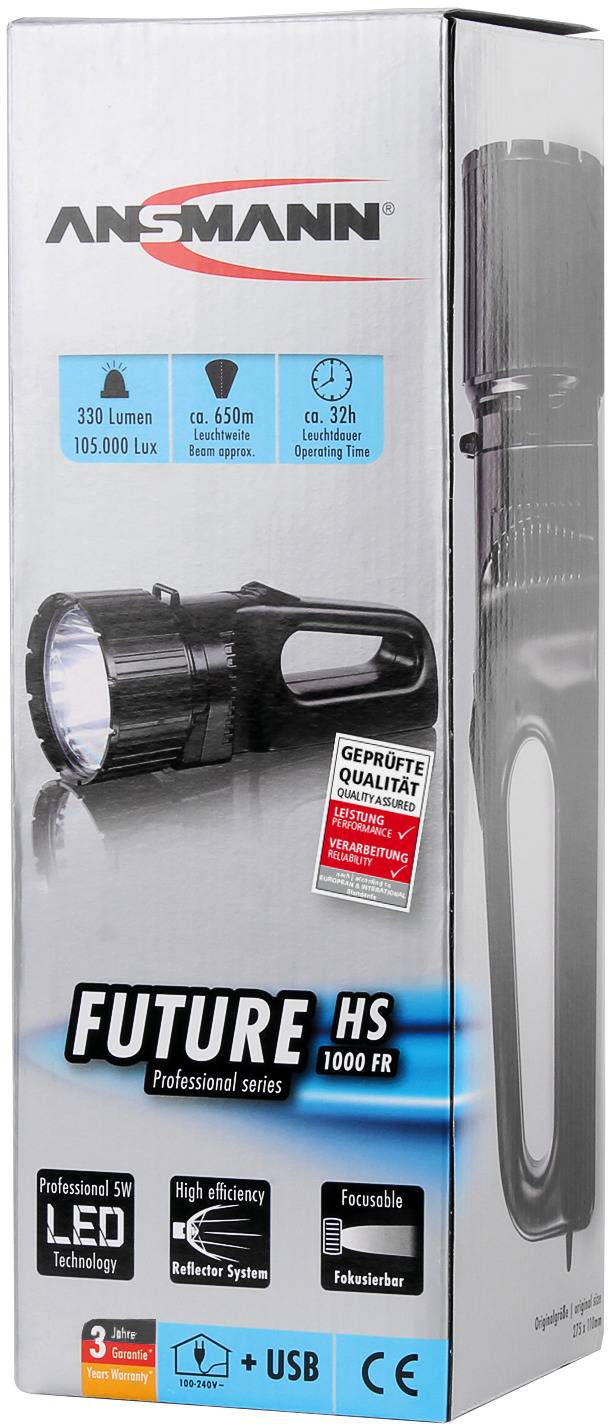 Ansmann LED (monochrome) Cordless handheld searchlight Future HS1000FR 330 lm 1600-0055-510