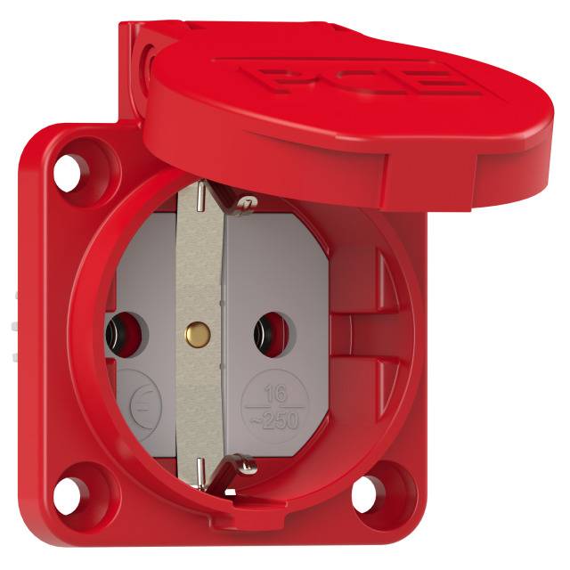 PCE 601.450.04 Add-on socket IP54 Red