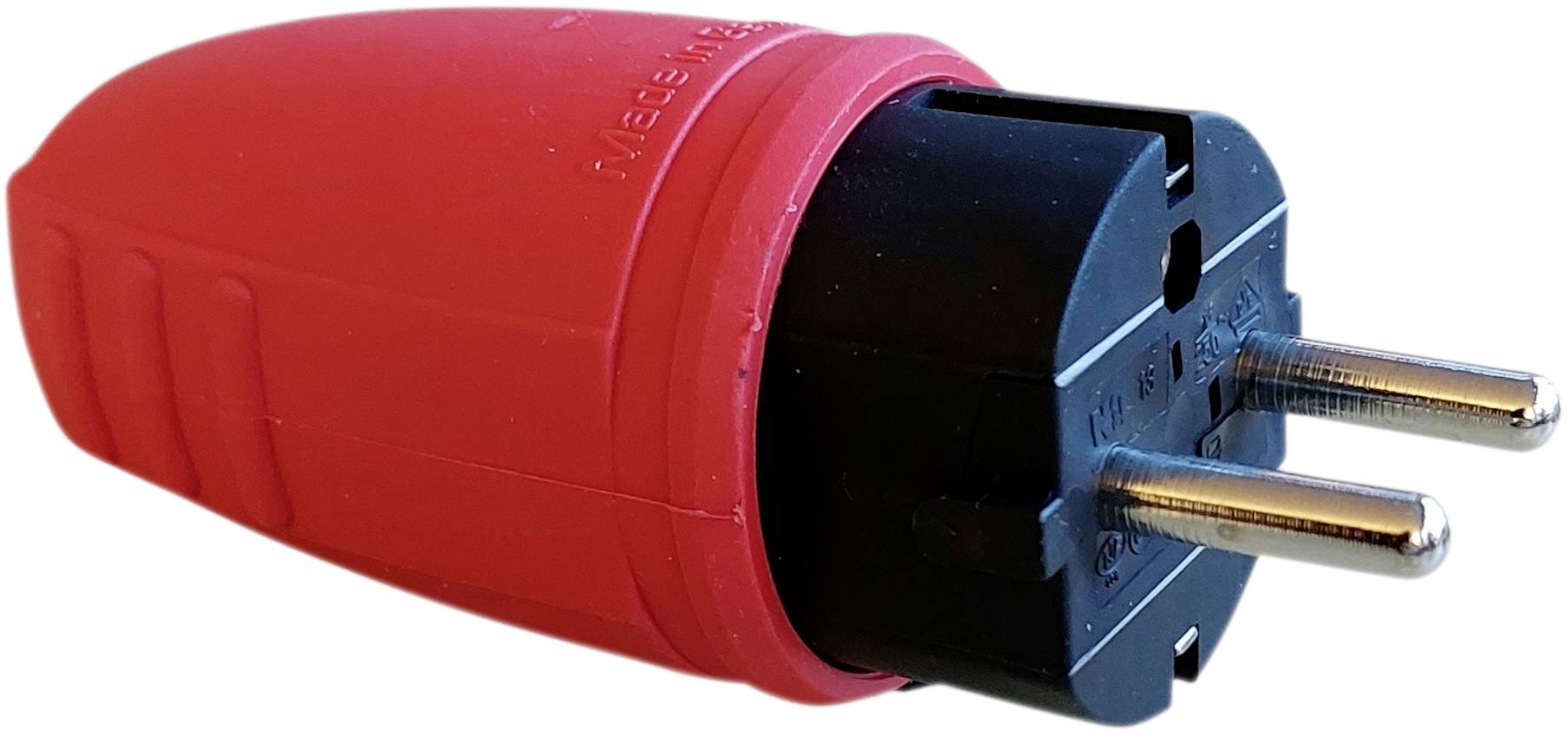 N & L 17187 Safety plug Rubber 230 V Red IP44