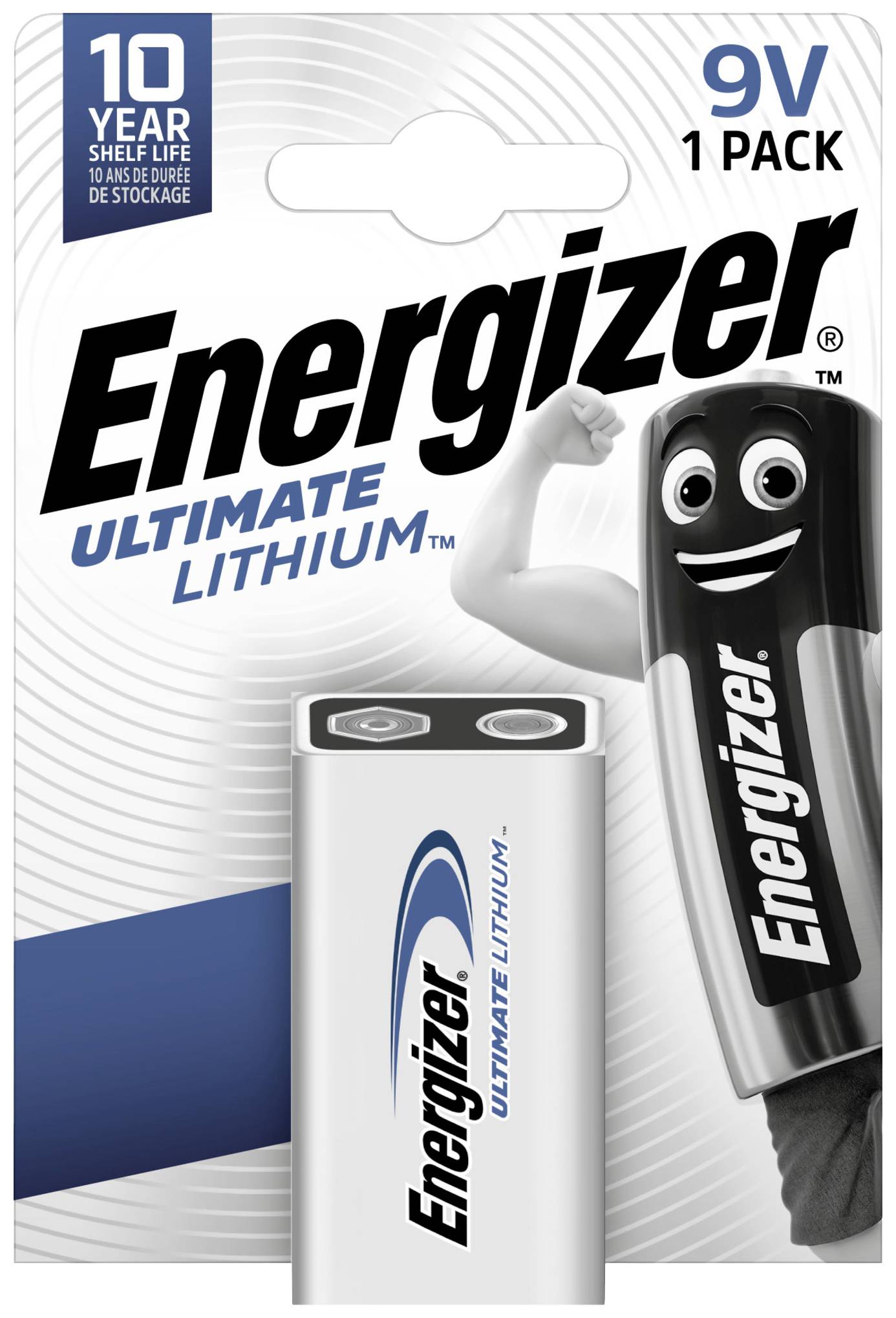 Energizer Ultimate Lithium 9V Battery, 1 Pack. Superior performance, 10-year shelf life. Suitable for critical devices.