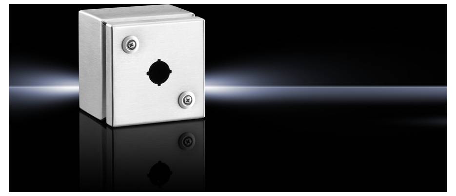 Small, square metal object with screws on a black, glossy background.