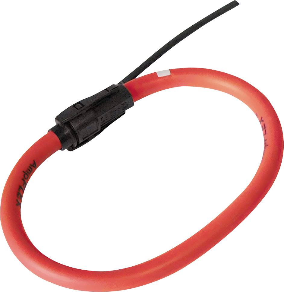 Red, flexible charging cable with a black plug, commonly used for electric vehicles.