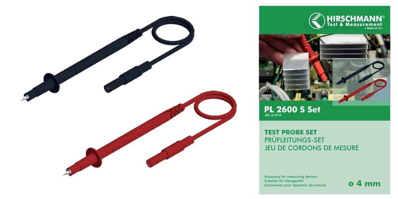 SKS Hirschmann PL 2600 S SET Safety test lead et Banana jack 4 mm Test probe 1.00 m Black, Red 1 pc(s)