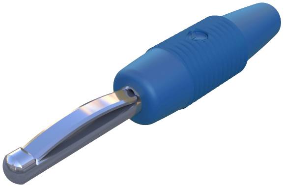 SKS Hirschmann VON 20 Jack plug Plug, straight Pin diameter: 4 mm Blue