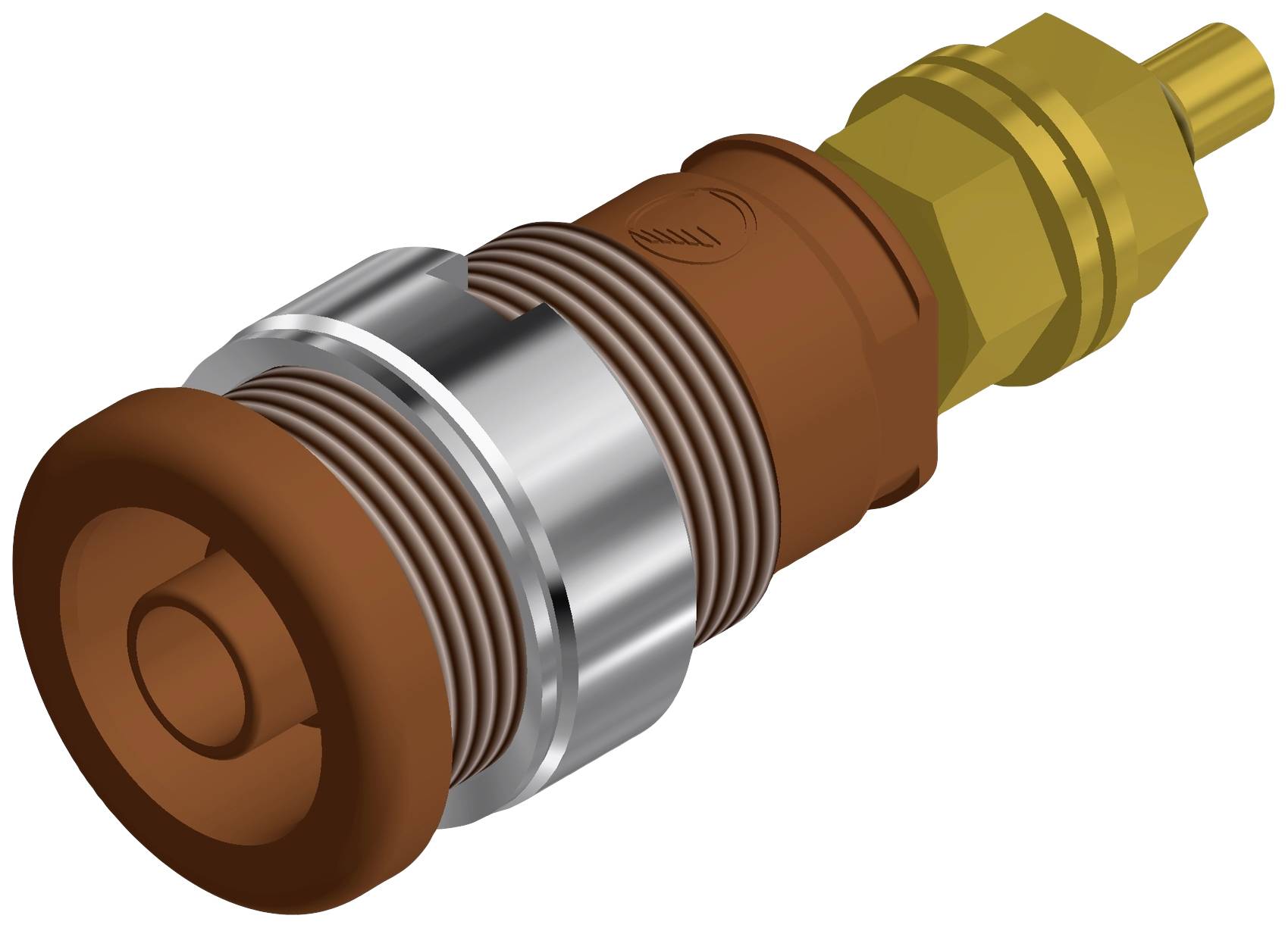SKS Hirschmann SEB 2600 G M4 Safety jack socket Socket, vertical vertical Pin diameter: 4 mm Brown 1 pc(s)