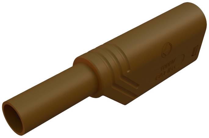 SKS Hirschmann LAS S G Straight blade safety plug Plug, straight Pin diameter: 4 mm Brown 1 pc(s)