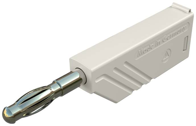 A white wall plug with a metallic screw tip, marked with 'Made in Germany'. It is used for secure fixing in walls.