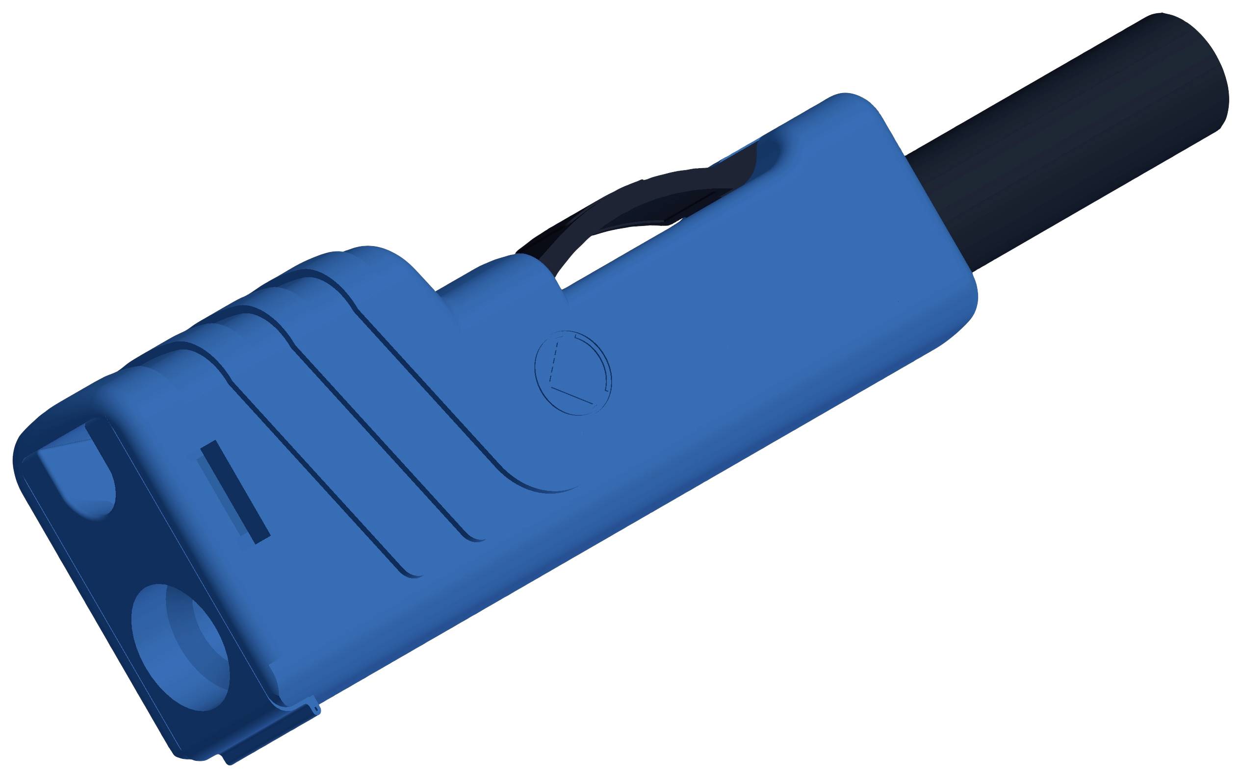 SKS Hirschmann SLS 200 Jack plug Plug, straight Pin diameter: 4 mm Blue 1 pc(s)