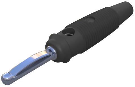 A black hand tool with a metallic hook at one end; it has a textured grip surface for better hold.
