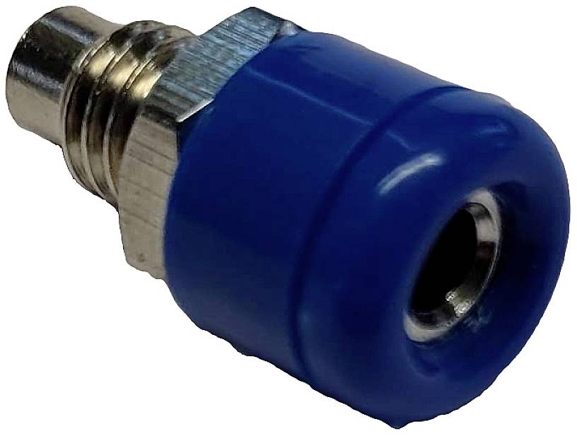 Schnepp Mini jack socket Socket, vertical vertical Pin diameter: 2.6 mm Blue
