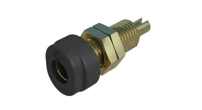 SKS Hirschmann BUG 10 Au Jack socket Socket, vertical vertical Pin diameter: 4 mm Black